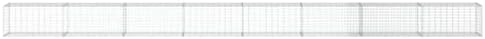 vidaXL Gabion Basket with Cover 315"x19.7"x19.7" Galvanized Iron - Image 5