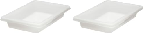 Rubbermaid Commercial Products Food Storage Box/Tote for Restaurant/Kitchen/Cafeteria, 5 Gallon, White (FG350600WHT) (Pack of 2) by RubbermaidCommercialProducts