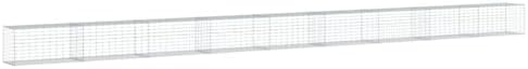 vidaXL Gabion Basket with Cover 354.3"x19.7"x19.7" Galvanized Iron by vidaXL