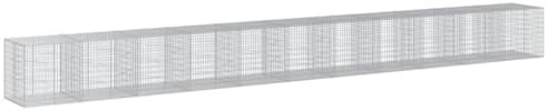 vidaxl Gabion Basket 433.1"x39.4"x39.4" - Galvanized Iron Landscaping cage - Tool-Free Assembly by vidaXL