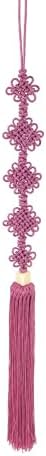 5-Tier Chrysanthemum Knot Norigae - Traditional Korean Long Maedeup Pendant Ornament - Four Colors Hanbok Tassel Bag Charm (Pink) by SeoulfulVintage