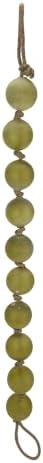 Things2Die4 Glass Orb Garland, 49-Inch Frosted Green Natural-Colored Rope - Image 2