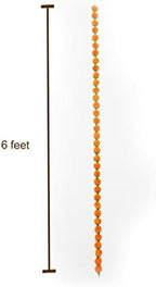 Desi Favors 6 Ft Orange Marigold Garlands | Artificial Flower Garlands | Hosuewarming Indian Wedding Decoration, Plastic Bulk Floral Garlands Wall Decor, Backdrop, Diwali Decor | (Pack of 5) - Image 6