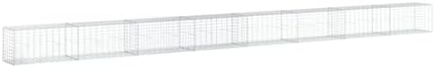 vidaxl Gabion Basket Galvanized Iron 315"x19.7"x19.7" - Outdoor Decor, Landscaping, retaining wall by vidaXL