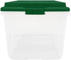 Christmas 113 Quart Storage Bins with Lids, Clear Plastic Latched Storage Container with Red Hi-Rise Lid (Set of 4) (Green) - Image 5
