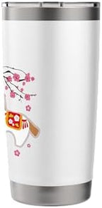2026 Japanese Year of the Horse Red White Zodiac Figurine Stainless Steel Insulated Tumbler - Image 2