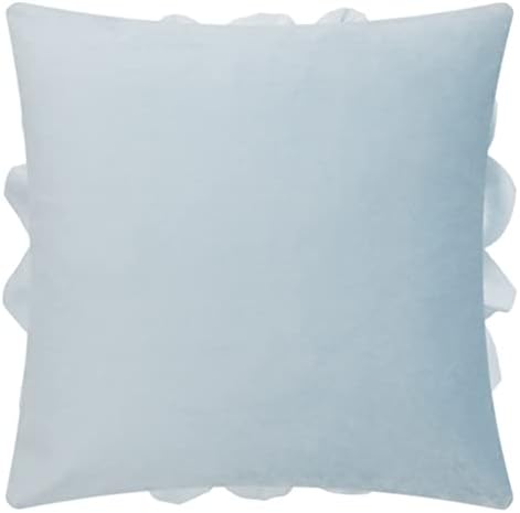 OiseauVoler 3D Flower Throw Pillow Covers Decorative Cushion Cases Soft Velvet Pillowcases Home Couch Car Bed Room Decor 18 x 18 Inch Blue - Image 2