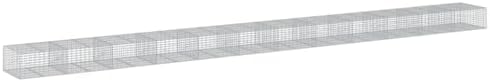vidaXL Gabion Basket - Extra Large 472.4"x39.4"x19.7" Galvanized Iron Cage for Garden Retaining Wall/Outdoor Decor by vidaXL