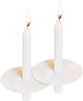 200 White Church Candles with Drip Protectors for Devotional Candlelight Vigil Service, Box of 200 Candles, Unscented White 5" H X 1/2" D, No Smoke by HELLY