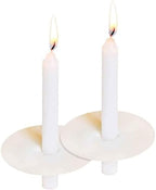 200 White Church Candles with Drip Protectors for Devotional Candlelight Vigil Service, Box of 200 Candles, Unscented White 5" H X 1/2" D, No Smoke by HELLY