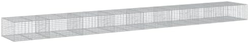 vidaXL Gabion Basket with Cover 315"x39.4"x19.7" Galvanized Iron - Image 7