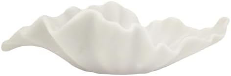 Off-white Small Decorative Bowl for Home - 9.8” Shell Purse Bowl by CSjihua