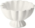 Pedestal Decorative Bowl Home Decor, 8" Footed Ruffle Fruit Bowl by KEWOOL