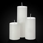 Shihanee 6 Pillar Candles Cylinder Vases,2.6'' X 4.7'', 5.9'', 7.9'',White - Image 2