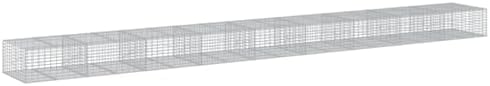 vidaXL Gabion Basket with Cover 354.3"x39.4"x19.7" Galvanized Iron by vidaXL