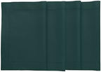 Solino Home Cotton Linen Woven Placemats Dark Green, 14 x 19 in, Set of 4 by SolinoHome