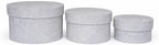 Sarah's Hat Boxes – Pale Gray with Metallic Silver Design Decorative Gift Box Set of 3 | Elegant Reusable Storage Boxes for Gifts, Keepsakes, Jewelry, or Special Items | Unique Printed Design - Image 3