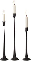 Iron Taper Candle Holder - Decorative Candle Stand - Candlestick Holder for Wedding, Dinning, Party, Set 3 by BSTGIFTS