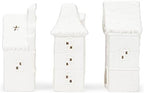 Mark Feldstein Row House Porcelain Tea Light Figurines, Set of 3, 8x4.5 in - Image 3