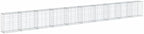 vidaXL Gabion Basket-Cage 393.7"x19.7"x39.4" Rectangular Silver Galvanized Iron Wire-Outdoor Decorative Retaining Wall - Image 7