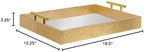 Kate and Laurel Lipton Decorative Mirror Tray with Polished Metal Handles, Gold - Image 5