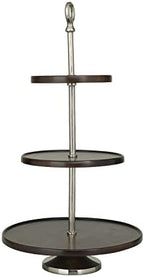Deco 79 Modern Mango Wood Tiered Server, 14" x 14" x 25", Dark Brown - Image 6