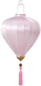 EYPKPL Cloth Lantern with Tassel Oval Silk Lantern Chinese New Year Lantern Japanese Vietnam Hanging Lantern Solid Color Chinese Lanterns(Light Pink,12 Inch) by EYPKPL