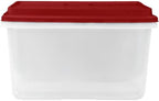 Holiday Storage Bins Clear 72Qt Stackable 6-Pack - Image 4