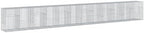 vidaXL Galvanized Gabion Basket w/Cover - Silver Iron 472.4"x39.4"x59.1" - Outdoor Landscaping & Retaining Walls - Versatile Tool-Free Assembly - Image 7