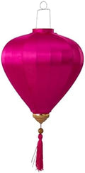 EYPKPL Cloth Lantern with Tassel Oval Silk Lantern Chinese New Year Lantern Japanese Vietnam Hanging Lantern Solid Color Chinese Lanterns(Rose Red,16 Inch) by EYPKPL