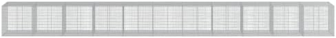 vidaxl Gabion Basket 433.1"x39.4"x39.4" - Galvanized Iron Landscaping cage - Tool-Free Assembly - Image 5