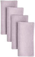 Solino Home 100% Pure Linen Napkins Lavender, Athena 20 x 20 in, Set of 4 by SolinoHome