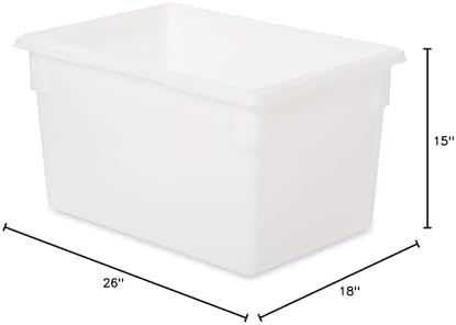 Rubbermaid Commercial Products Food Storage Box/Tote for Restaurant/Kitchen/Cafeteria, 21.5 Gallon, White - Image 2