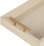 Kate and Laurel Lipton Modern Narrow Tray; 10 x 24; Sand; Midcentury Serving Tray for Storage and Display - Image 6