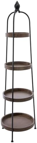 Hobby Lobby Metal and Wood 4-Tier Round Tray Shelf by HobbyLobby