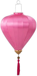 EYPKPL Cloth Lantern with Tassel Oval Silk Lantern Chinese New Year Lantern Japanese Vietnam Hanging Lantern Solid Color Chinese Lanterns(Pink,14 Inch) by EYPKPL