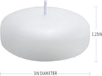 Tuyai Set of 48 Floating Candles, 3 inch White Burning Candles - Image 3