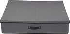Household Essentials Wreath Storage Container Box with Handles, Sturdy Fabric‑Covered Sides for 30‑Inch Wreath, Gray with Charcoal Trim - Image 6