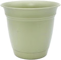 The HC Companies Eclipse Round Planter with Saucer - Outdoor & Indoor Plant Pot with Drainage Holes - Lightweight, UV-Resistant Plastic Pots for Plants, Flowers & Herbs (8" Seafoam, Pack of 1) by TheHCCompanies