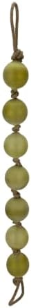 Things2Die4 Glass Orb Garland, Frosted Green, 39 Inch Hanging Rope Strand - Image 2