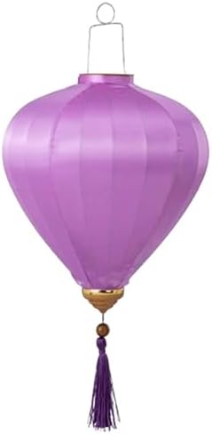 EYPKPL Cloth Lantern with Tassel Oval Silk Lantern Chinese New Year Lantern Japanese Vietnam Hanging Lantern Solid Color Chinese Lanterns(Light Purple,18 Inch) by EYPKPL