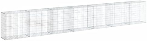 vidaXL Gabion Basket with Cover 275.6"x19.7"x39.4" Galvanized Iron by vidaXL
