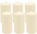 Stonebriar Unscented Pillar Candles – 65 Hour Burn Time, Long-Lasting Wax Candles for Weddings, Holidays, Home Décor & Special Events, Pack of 6, Ivory, 3" x 6" by StonebriarCollection