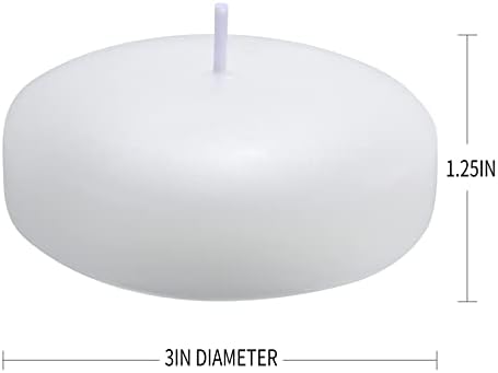 Tuyai (Set of 36) Floating Candles, 3 inch White Dripless Wax Burning Candles, for Weddings, Party, Special Occasions and Home Decorations - Image 3
