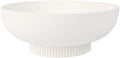 Deobath Large Resin Pedestal Decorative Bowl - Modern Handicraft Bowls for Home Decor - Fruit Bowl for Kitchen Counter - Key Bowl for Entryway Table,Off White Cream by Deobath