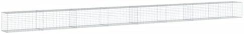 vidaXL Gabion Basket with Cover 315"x19.7"x19.7" Galvanized Iron - Image 7