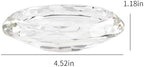 Crystal Candle Holders, Pillar Candlestick Decorations for Home Party Dinner Christmas Wedding, Suitable for Large Cylindrical Candles Hand-Cut 4.3'' X 1'' Clear - Image 6