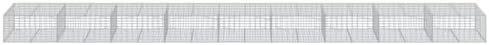 vidaXL Gabion Basket with Cover 354.3"x39.4"x19.7" Galvanized Iron - Image 5