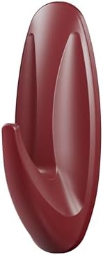 Command Medium Designer Hooks, Mulled Wine Red, 4 Hooks, 6 Strips, Damage-Free Hanging with Adhesive, No Tools Great for Hanging Home Decor, Holds up to 1.3kg - Image 3