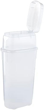 Rubbermaid Wrap N' Craft Plastic Wrapping Paper Organizer Storage Container with Top Ornament Storage Compartment for 20 Standard 30 Inch Rolls, Clear - Image 5